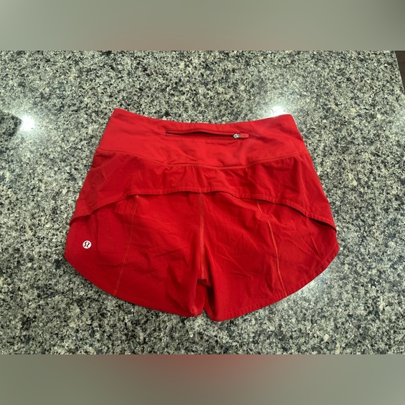 Lululemon Speed Up Short Long *4" Updated Fit Dark Red - Picture 1 of 5